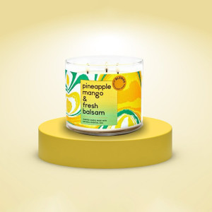 Bath and Body Works Pineapple Mango & Fresh Balsam 3-wick Candle