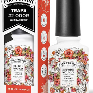 Poo-Pourri Before-You-Go Toilet Spray, Tropical Hibiscus, 2 Fl Oz - Hibiscus, Apricot and Citrus