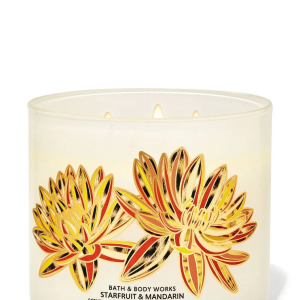 BATH AND BODY WORKS STARFRUIT & MANDARIN 3-WICK SCENTED CANDLE